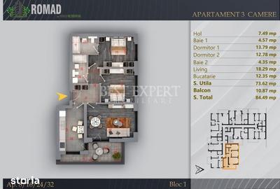 Apartament cu 3 camere în Theodor Pallady