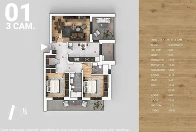 Apartament cu 3 camere decomandat în Titan - 2