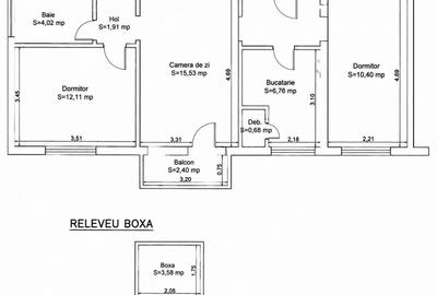 Apartament cu 3 camere decomandat în Central