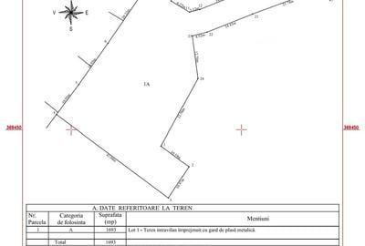 Teren de 1693 mp, în Bradu