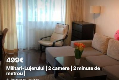 Apartament cu 2 camere decomandat, mobilat în Militari