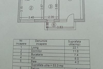 Apartament cu 2 camere în Apărătorii Patriei - 11