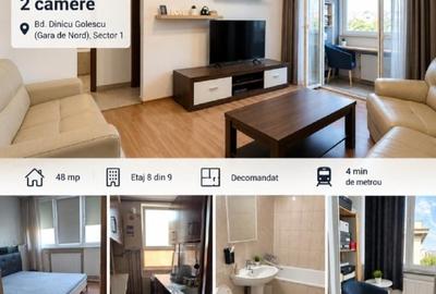 Apartament cu 2 camere decomandat, mobilat în Gara de Nord