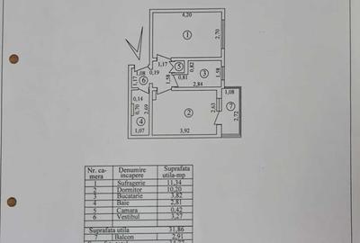 Apartament cu 2 camere decomandat în Micro 19
