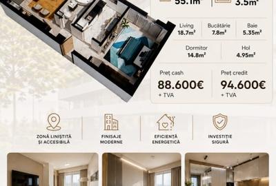 Apartament cu 2 camere decomandat în Păcurari