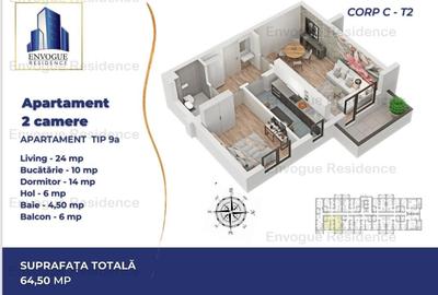 Apartament cu 2 camere decomandat în Militari - 2