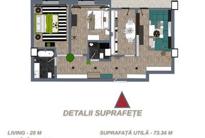 Apartament cu 3 camere în Faleză - 18