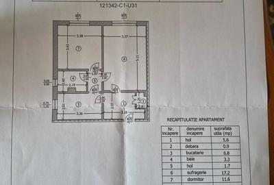 Apartament cu 2 camere decomandat în Exterior Vest