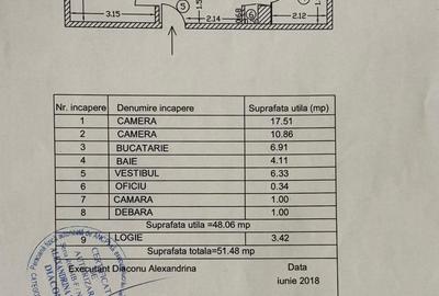 Apartament cu 2 camere decomandat în Ștefan cel Mare