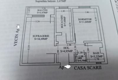 Apartament cu 2 camere decomandat în Central