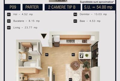 Apartament cu 2 camere decomandat în Central - 3