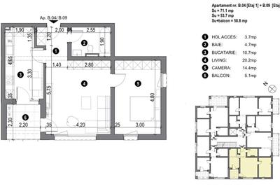 Apartament cu 2 camere decomandat în Freidorf - 9