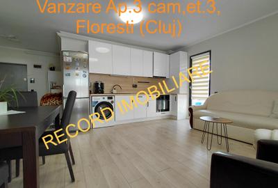 Apartament cu 3 camere semidecomandat, mobilat în Florești - 1