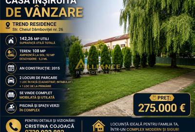 Casă cu 4 camere cu Piscina în Central