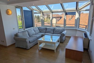 Penthouse cu 3 camere decomandat, mobilat în Domenii