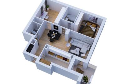 Apartament cu 3 camere semidecomandat în Pipera - 2