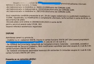 Teren de 1000 mp, în Ulmi