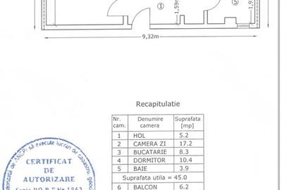 Apartament cu 2 camere decomandat în Central