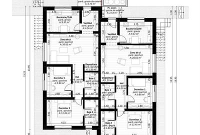 Apartament cu 3 camere în Central