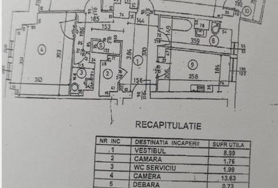 Apartament cu 3 camere decomandat în Crângași
