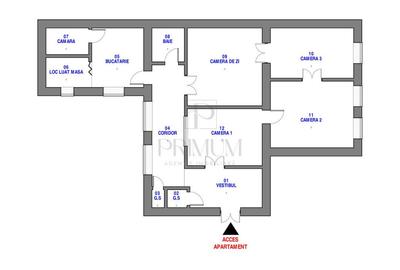 Apartament cu 4 camere decomandat în P-ța Maria
