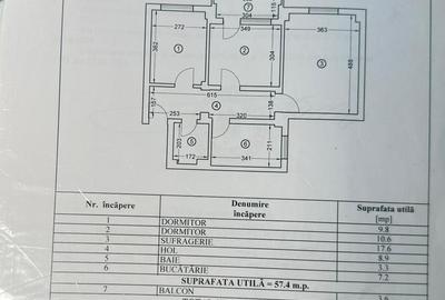 Apartament cu 3 camere decomandat în Tomis Nord