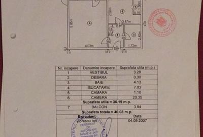 Garsonieră decomandată în 13 Septembrie