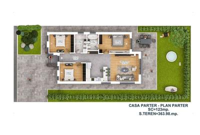 Casă individuală cu 4 camere cu Canalizare în Tunari - 2