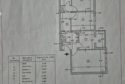 Apartament cu 3 camere decomandat în Central