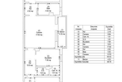 Apartament cu 3 camere semidecomandat în Aradului - 13