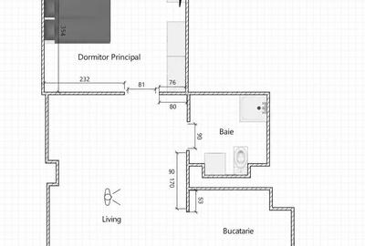 Apartament cu 2 camere semidecomandat în Fabric - 8