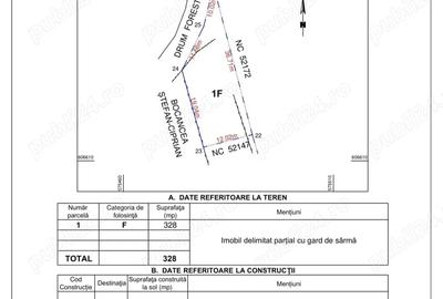Teren de 328 mp, în Izvoru - 2