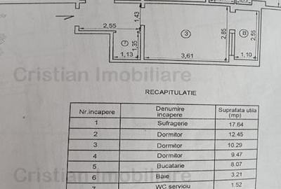 Apartament cu 4 camere decomandat în Plantelor