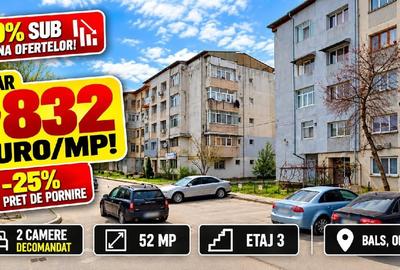 Apartament cu 2 camere decomandat în Balș