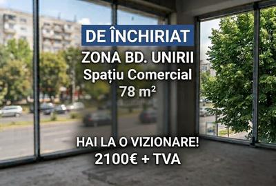 Spațiu comercial, de 78 mp, în Unirii