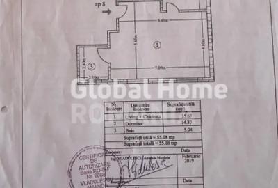 Apartament cu 2 camere semidecomandat în Olteniței