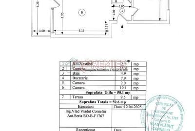 Apartament cu 2 camere în Central