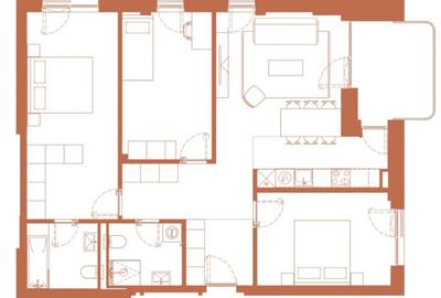 Apartament cu 4 camere decomandat în Dâmbul Rotund