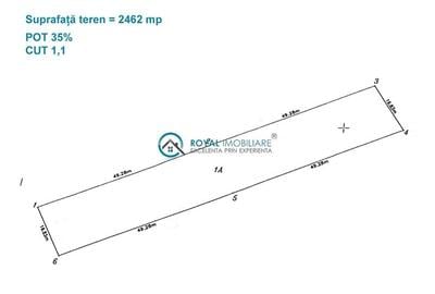 Teren agricol intravilan de 2462 mp, în Vest - 2
