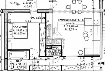 Apartament cu 2 camere semidecomandat, mobilat în Florești - 6