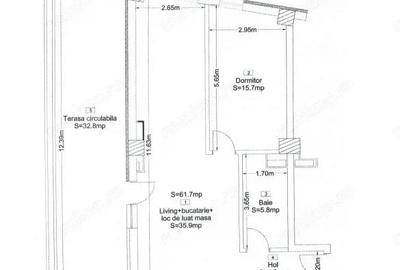 Apartament cu 2 camere semidecomandat în Central - 1