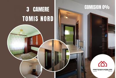 Apartament cu 3 camere semidecomandat, mobilat în Tomis Nord