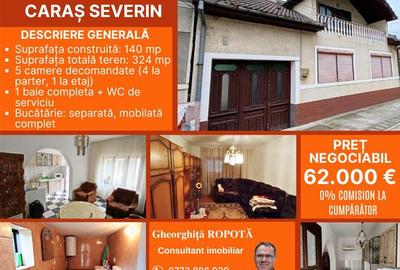 Casă individuală cu 5 camere cu Teren 324 Mp în Berzasca - 1