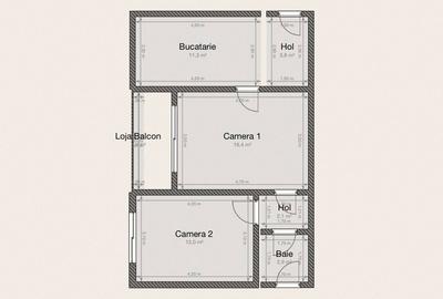 Apartament cu 2 camere semidecomandat în Mănăștur