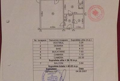 Garsonieră decomandată în 13 Septembrie