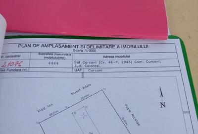 Teren de 4464 mp, în Curcani - 4
