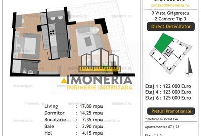 Apartament cu 2 camere decomandat în Nicolae Grigorescu - 12