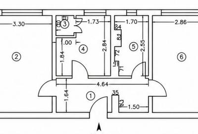 Apartament cu 2 camere în Nord
