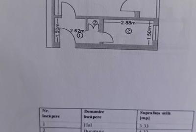Apartament cu 2 camere nedecomandat în Ultracentral