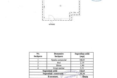 Spațiu comercial, de 24.629999160767 mp, în Central - 1